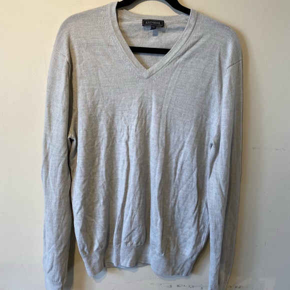 Express mens merino wool large v neck lightweight sweater.. - Picture 2 of 5